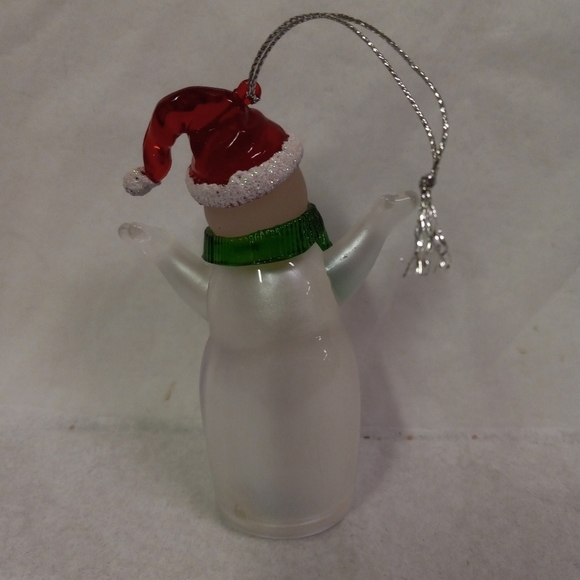 💕3/$30 Frosty Snowman Lighted Glass Ornament  Vintage Collectible - Picture 4 of 7